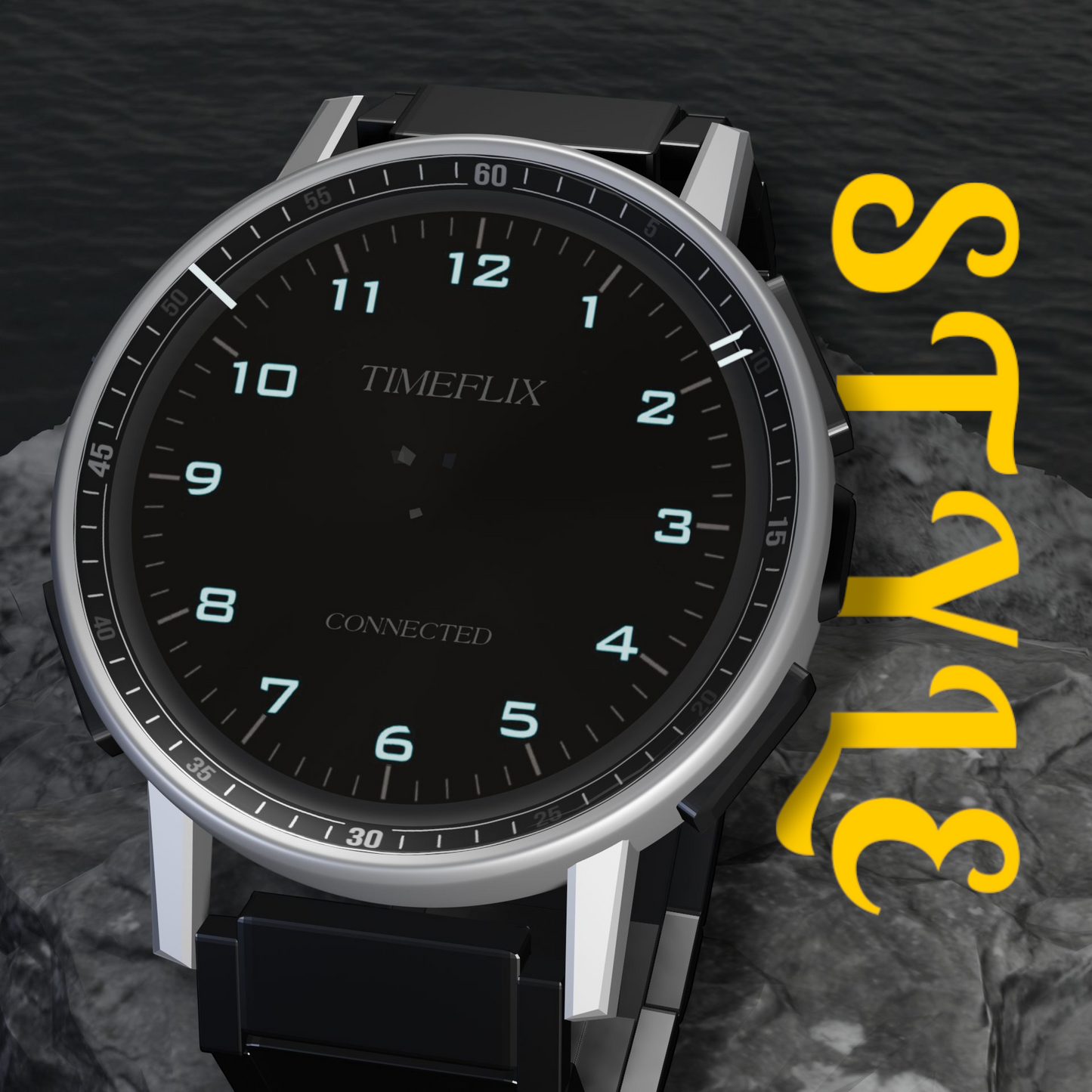 TimeFlix Watch - Hybrid Smartwatch with Real Physical hands and Amoled Display