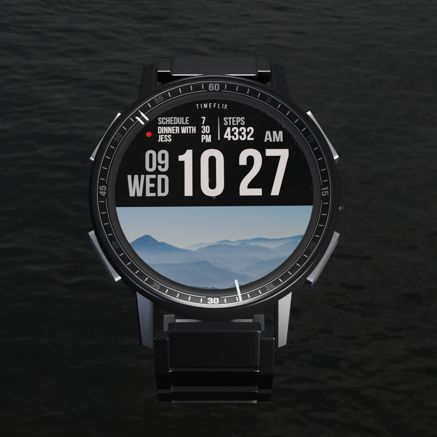 TimeFlix Watch - Hybrid Smartwatch with Real Physical hands and Amoled Display